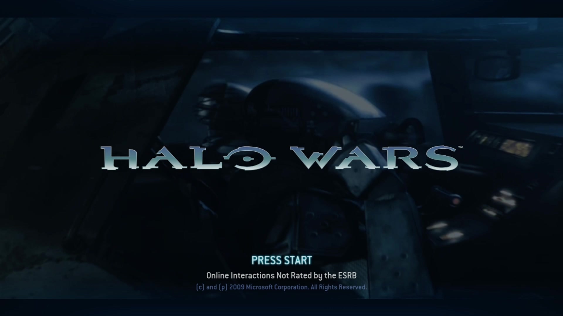 Halo Wars title screen for Xbox 360